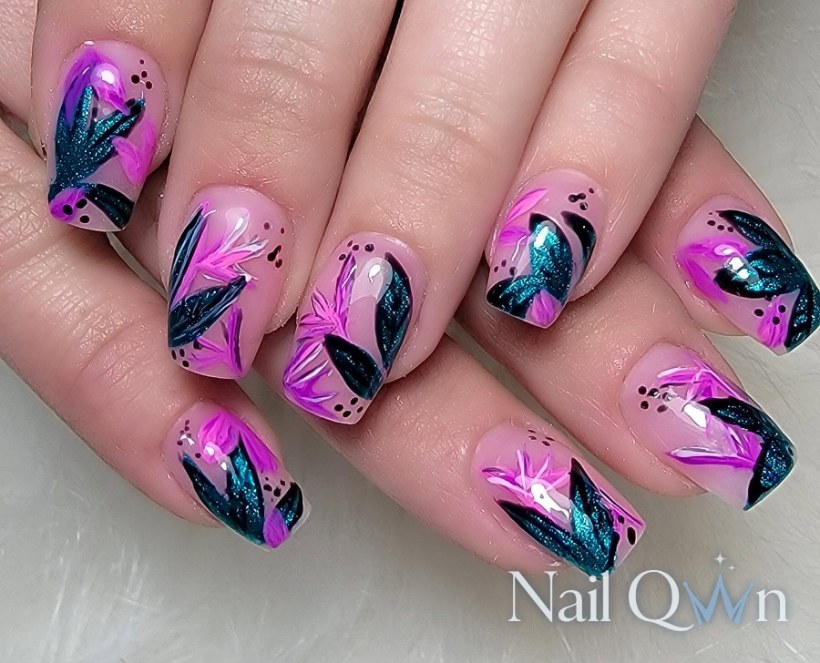 Handpainted florals