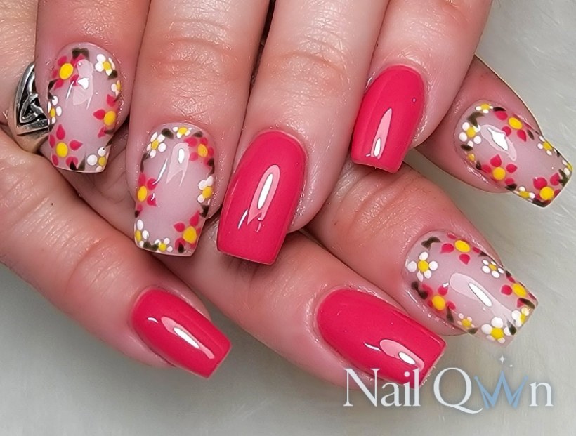 Handpainted florals