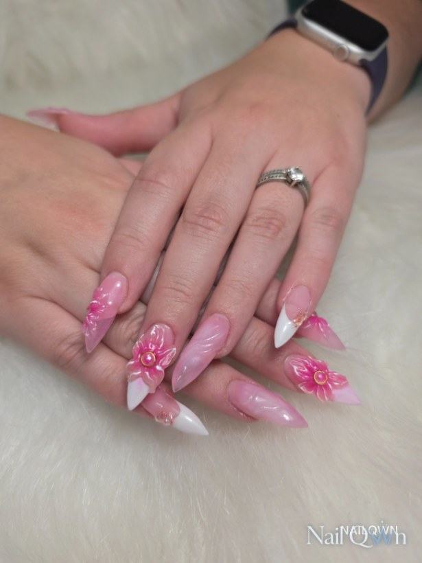 Gel-x, Hand Painted, 3d flowers